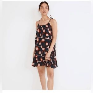 Madewell Lightestspun Tie-Strap Ruffle-Hem Dress in Color Collage